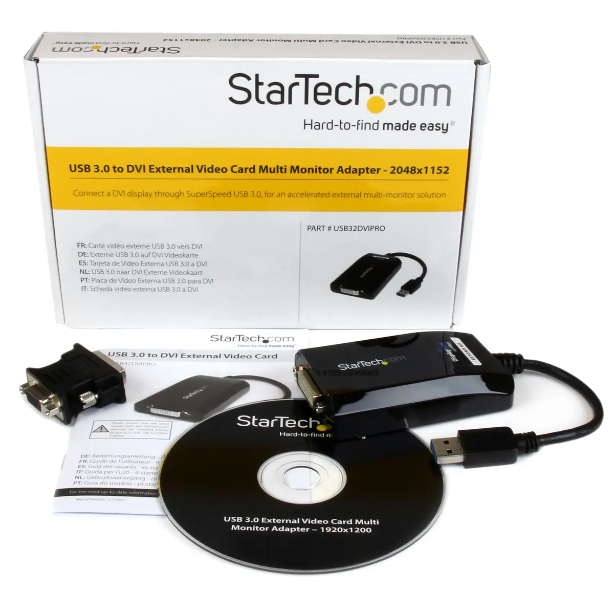 USB 3.0 auf DVI/VGA Adapter Schwarz