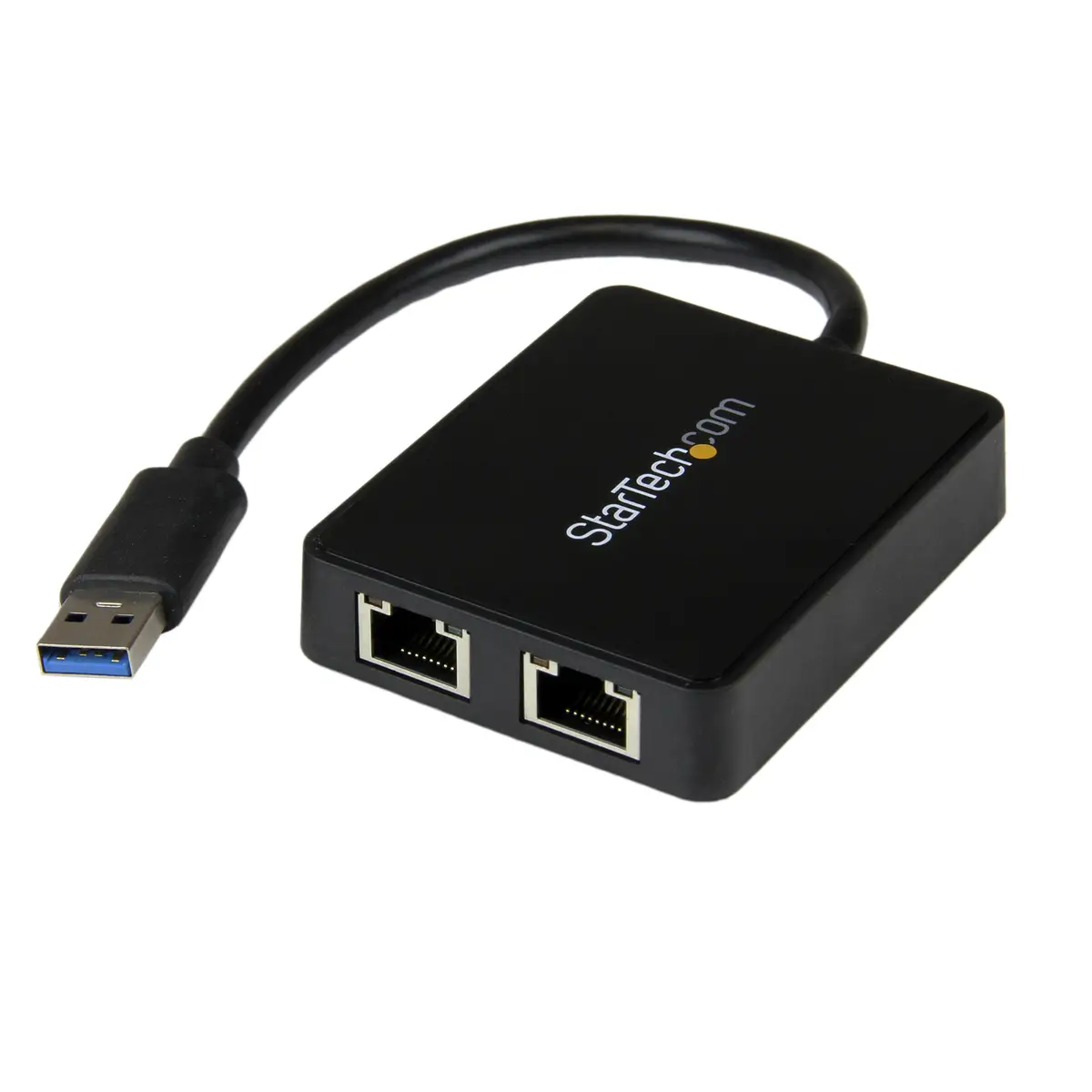 StarTech USB 3.0 to Dual Port Gigabit Ethernet LAN adaptor black