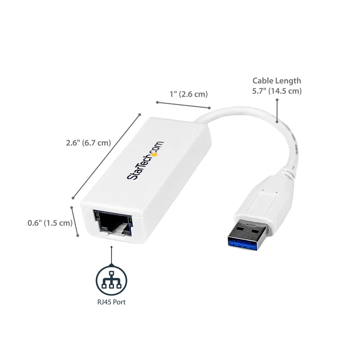 StarTech USB 3.0 to Gigabit Ethernet adaptor white
