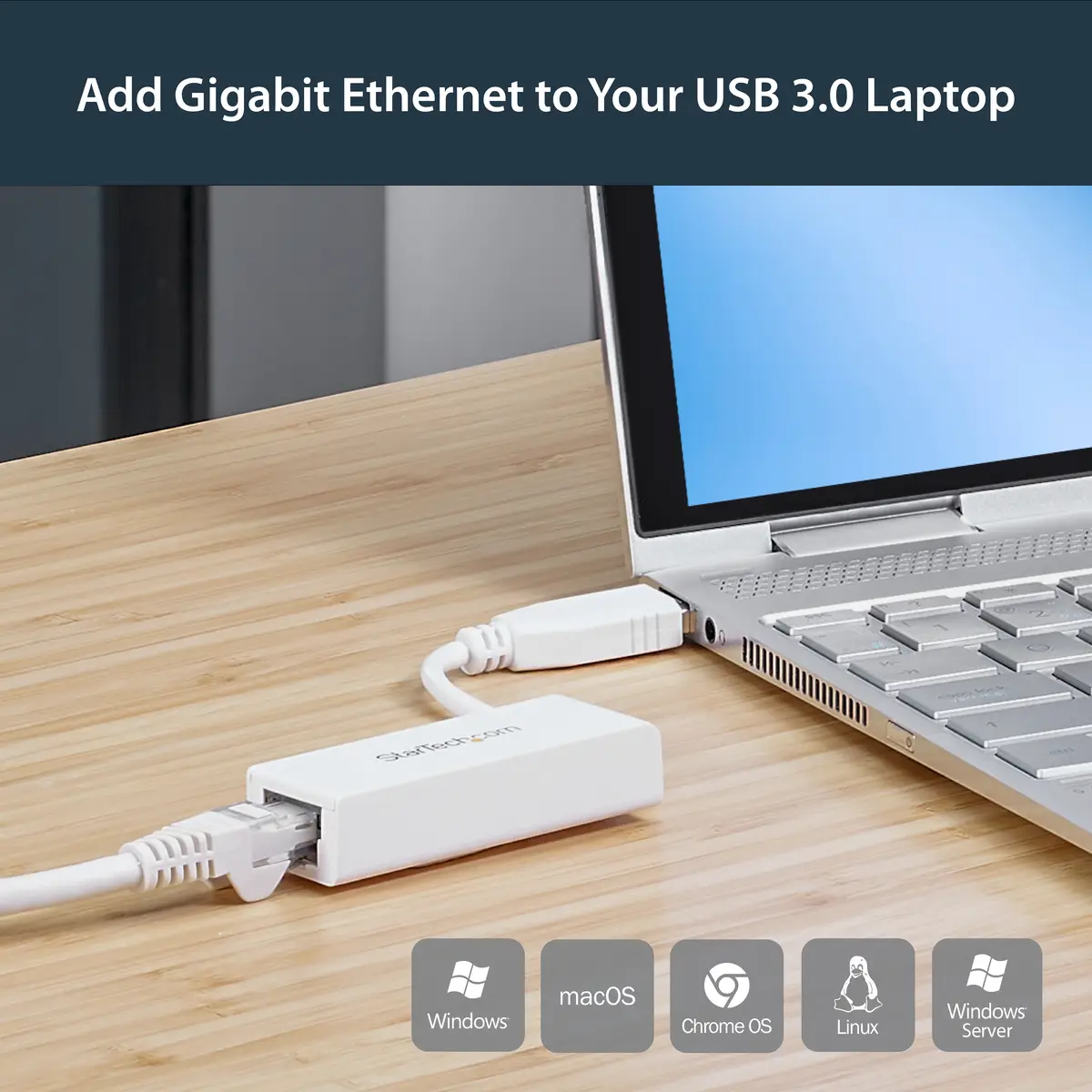 StarTech USB 3.0 to Gigabit Ethernet adaptor white