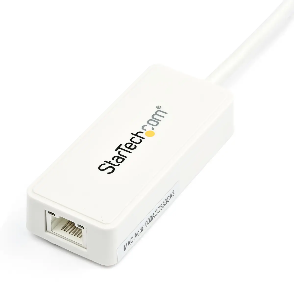 StarTech USB 3.0 Gigabit Ethernet LAN adaptor with USB Port white