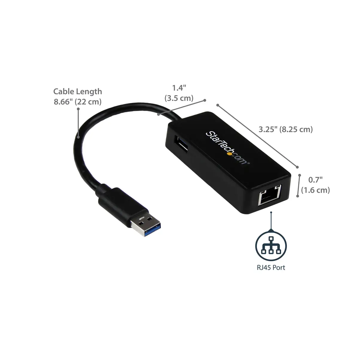 StarTech USB 3.0 to Gigabit Ethernet adaptor black