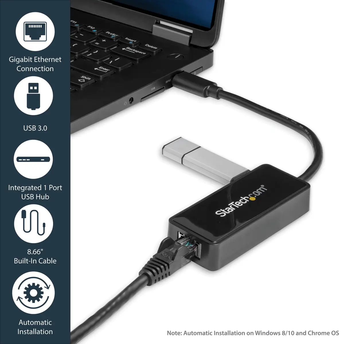 StarTech USB 3.0 to Gigabit Ethernet adaptor black