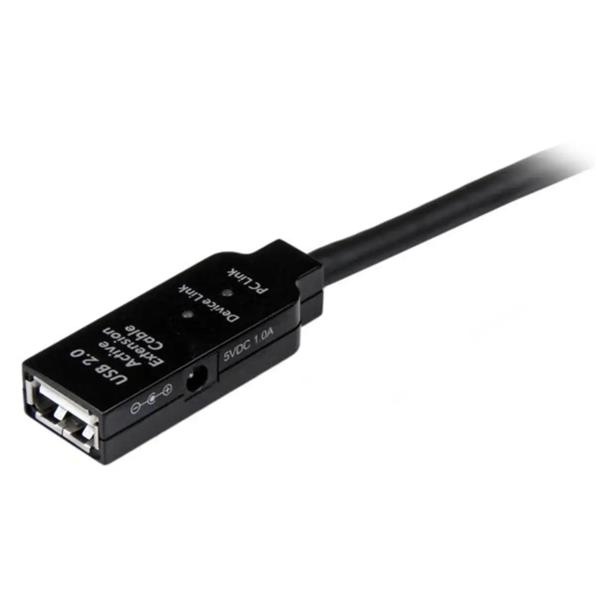 StarTech activees USB2.0 extensionscable plug/socket black 20m
