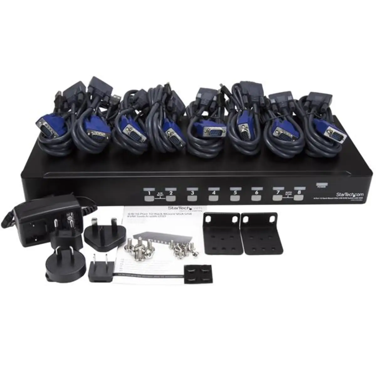 USB KVM Switch Kit 8 Port 1U