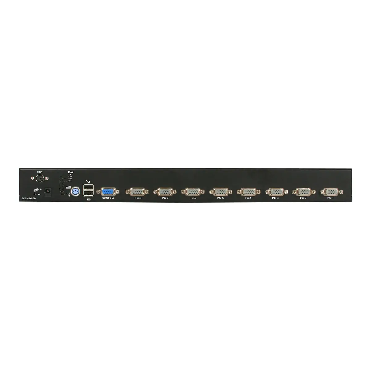 8 Port KVM Switch USB/PS/2 mit OSD