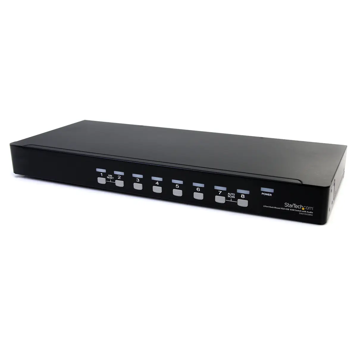 8 Port KVM Switch Rackmount USB/VGA mit Audio
