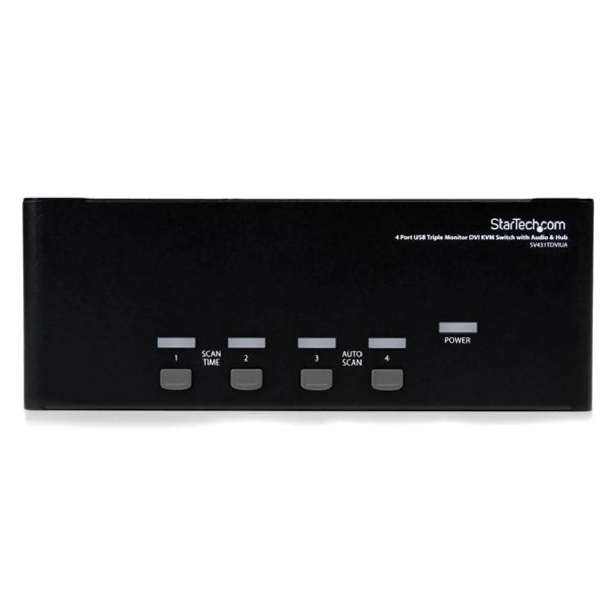 Dreifach-Head-Computer DVI/USB KVM Switch mit Audio und USB 2.0 Hub 4 Port