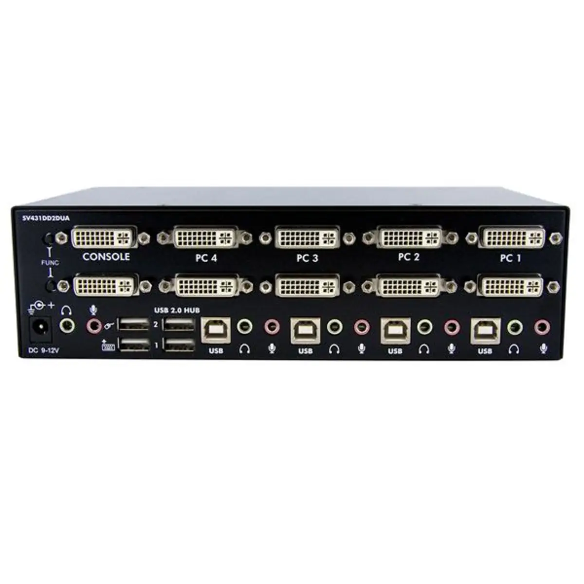 Dual DVI USB KVM Switch mit Audio 4 Port