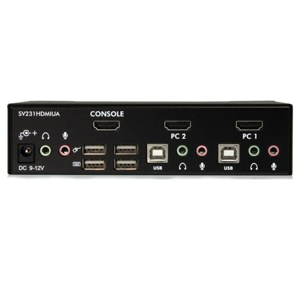 2 Port KVM Switch USB HDMI Schwarz