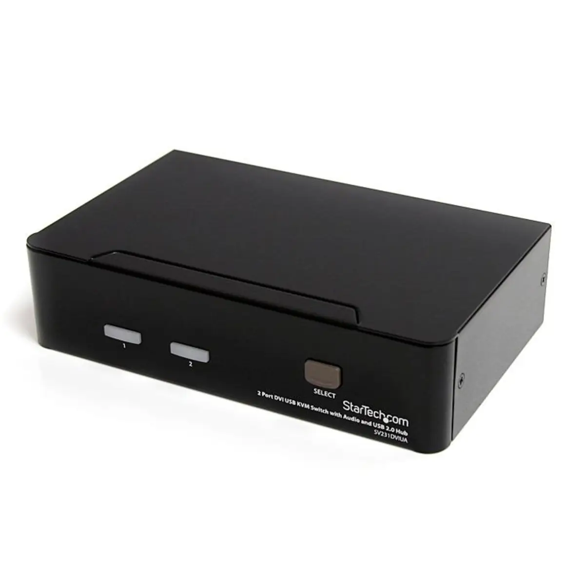 DVI USB KVM Switch mit Audio und USB 2.0 Hub 2 Port