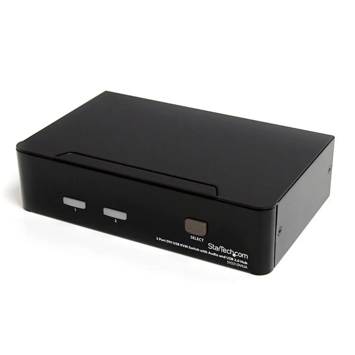 DVI USB KVM Switch mit Audio und USB 2.0 Hub 2 Port