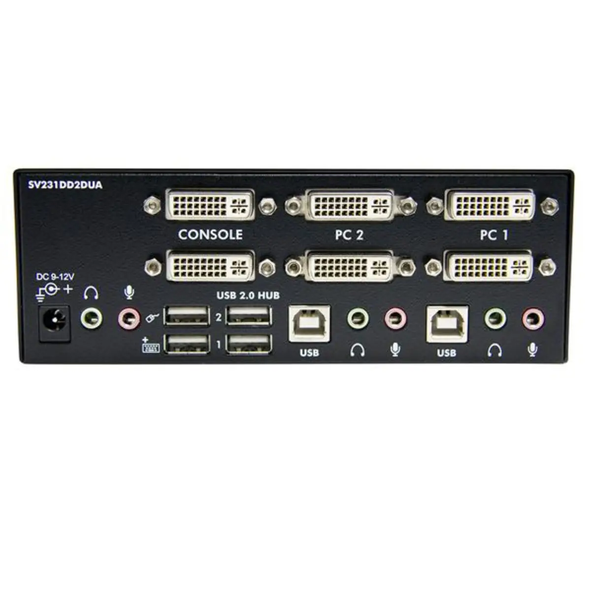 DVI KVM USB Switch DVI Umschalter mit USB Hub 2 Port