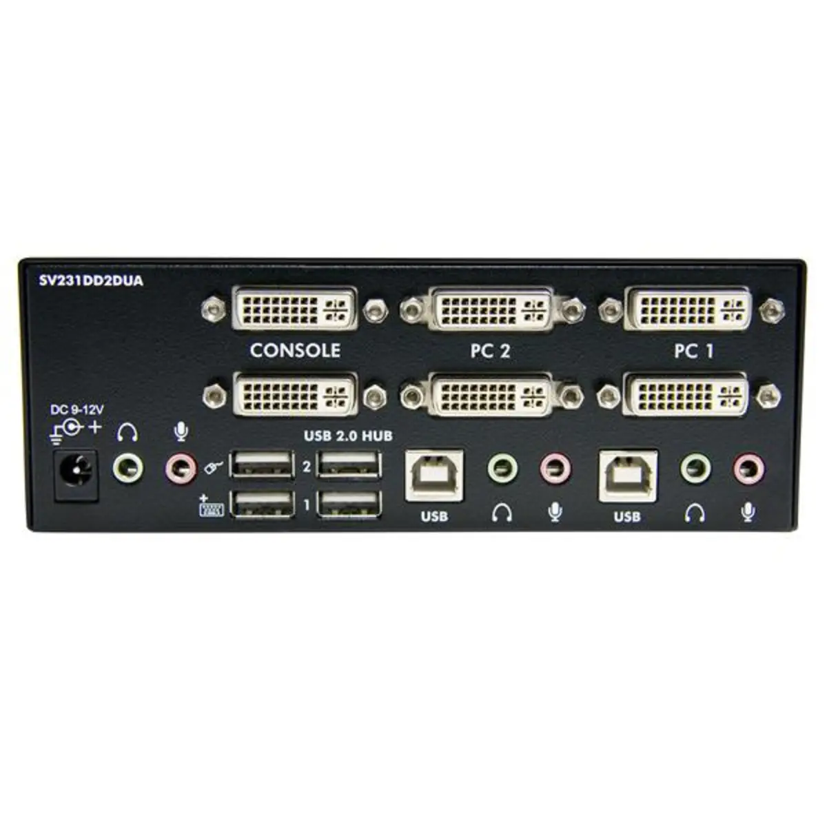 DVI KVM USB Switch DVI Umschalter mit USB Hub 2 Port