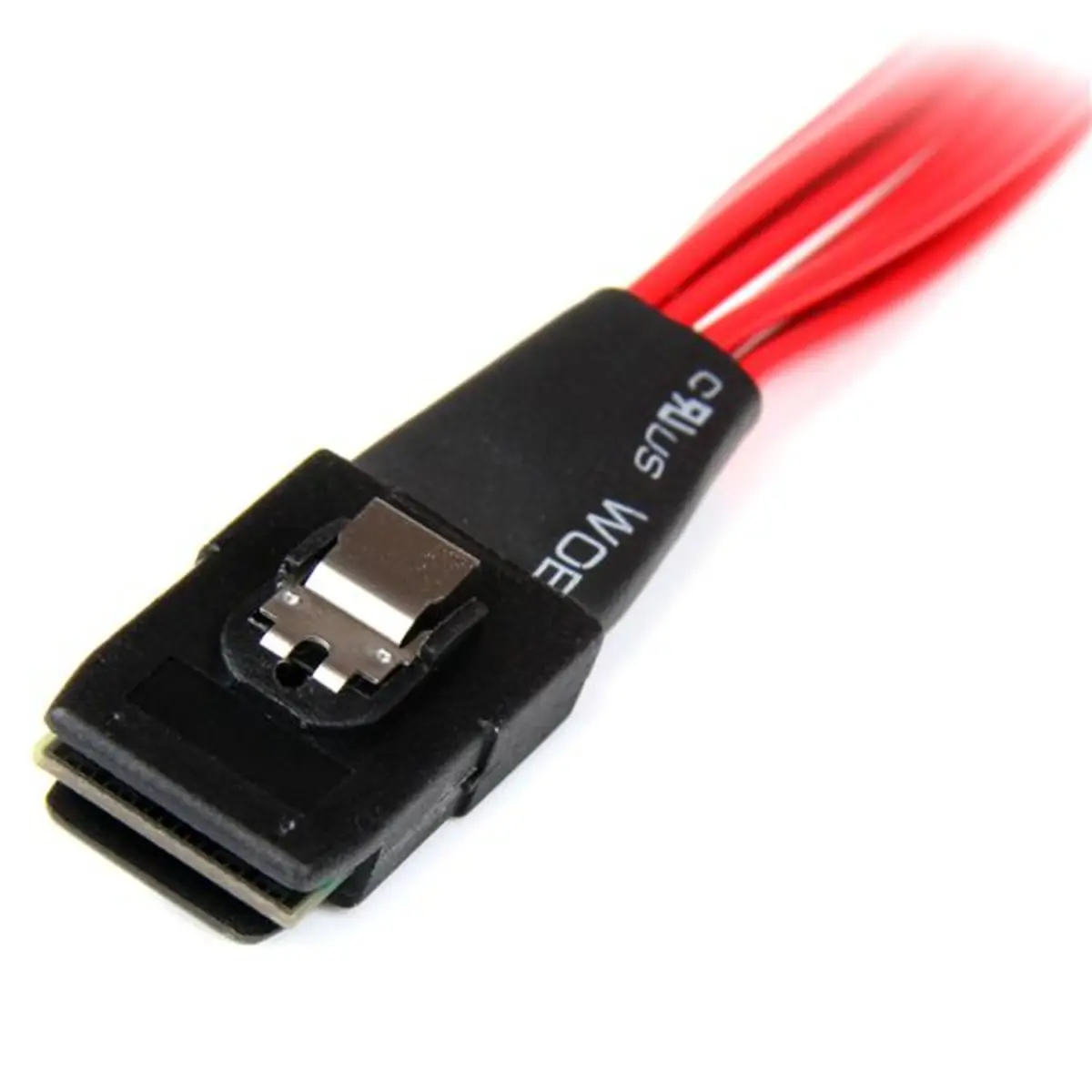 Internes Serial-Attached SAS Kabel SF-8087/4x SFF-8482 Stecker/Stecker Rot 0,5m