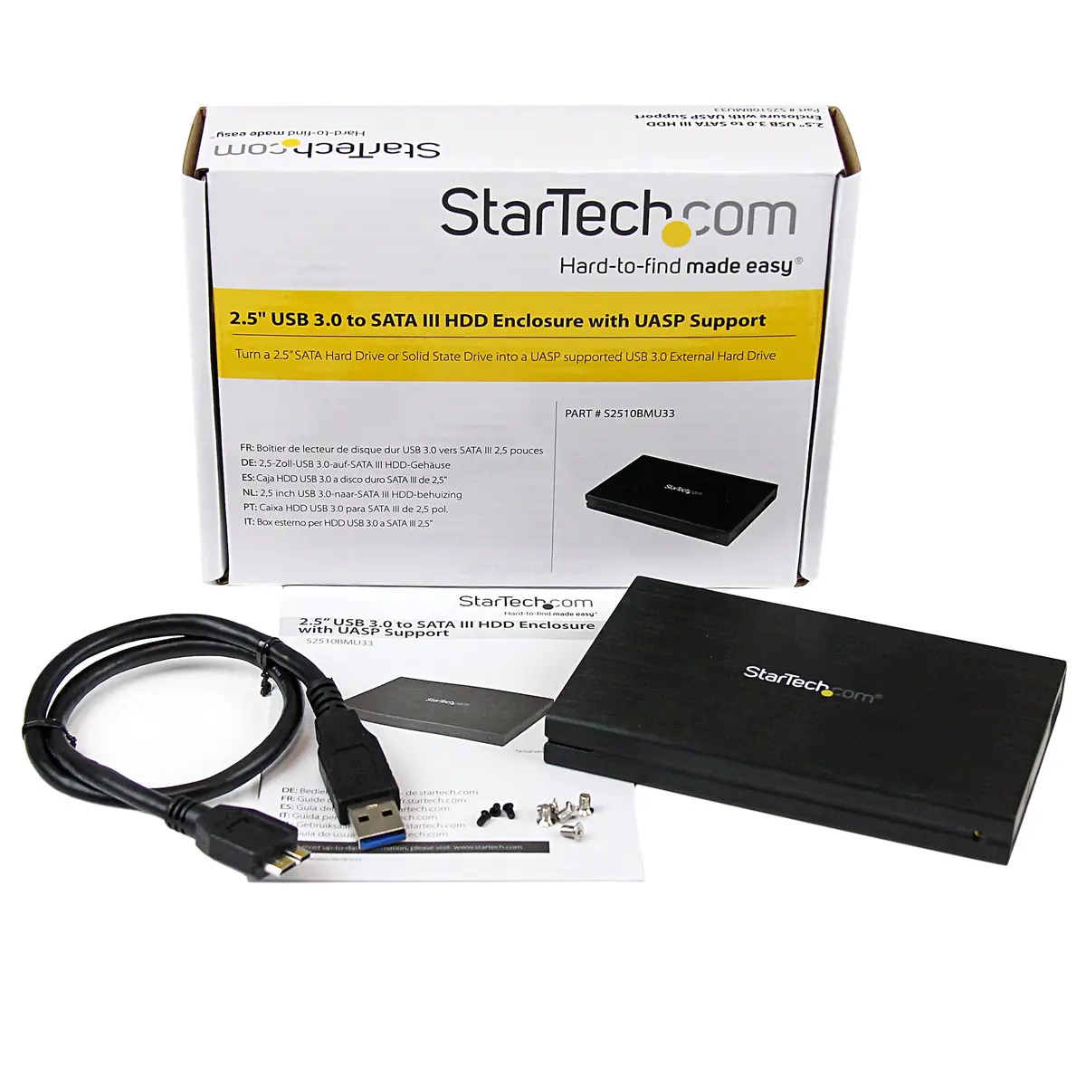 SSD/HDD Festplattengehäuse SATA III USB-C 6,4cm (2,5")
