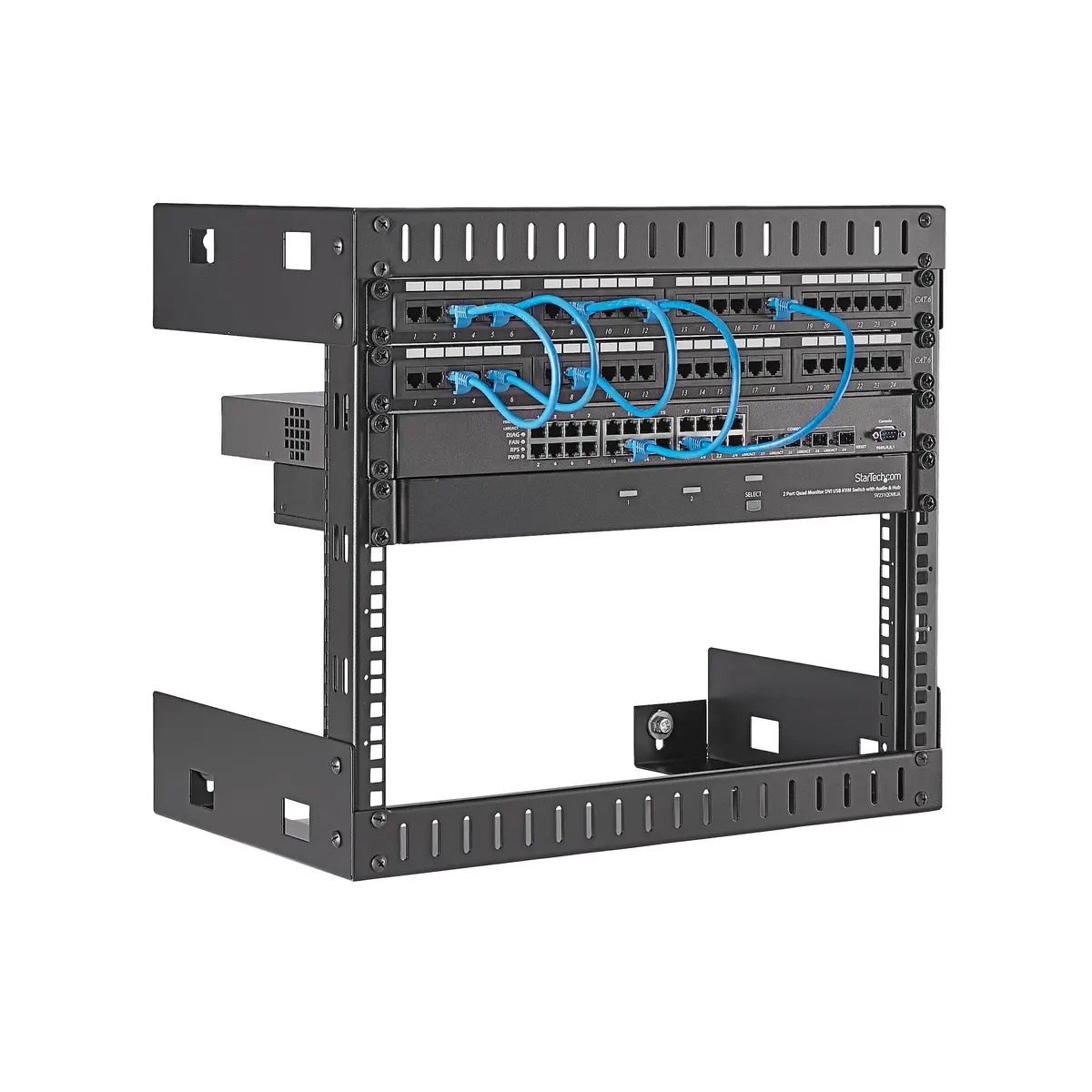 8U Open Frame Wall Mount Network Rack