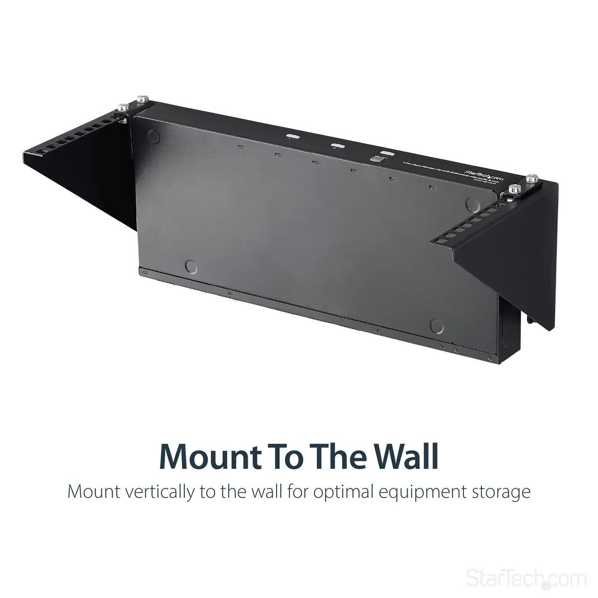 19" 4HE vertikales Wandmontage Rack schwarz