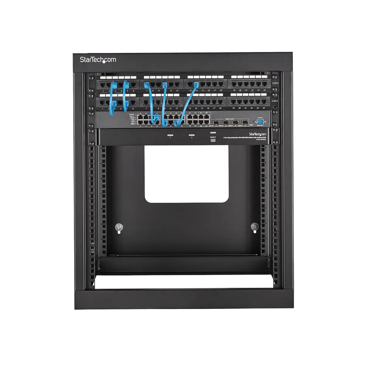 12U Hinged Open Frame Wall Mount Server Rack