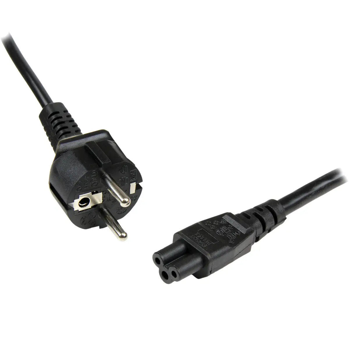 Netzkabel CEE7 auf C5 IEC320 Schwarz 2 m