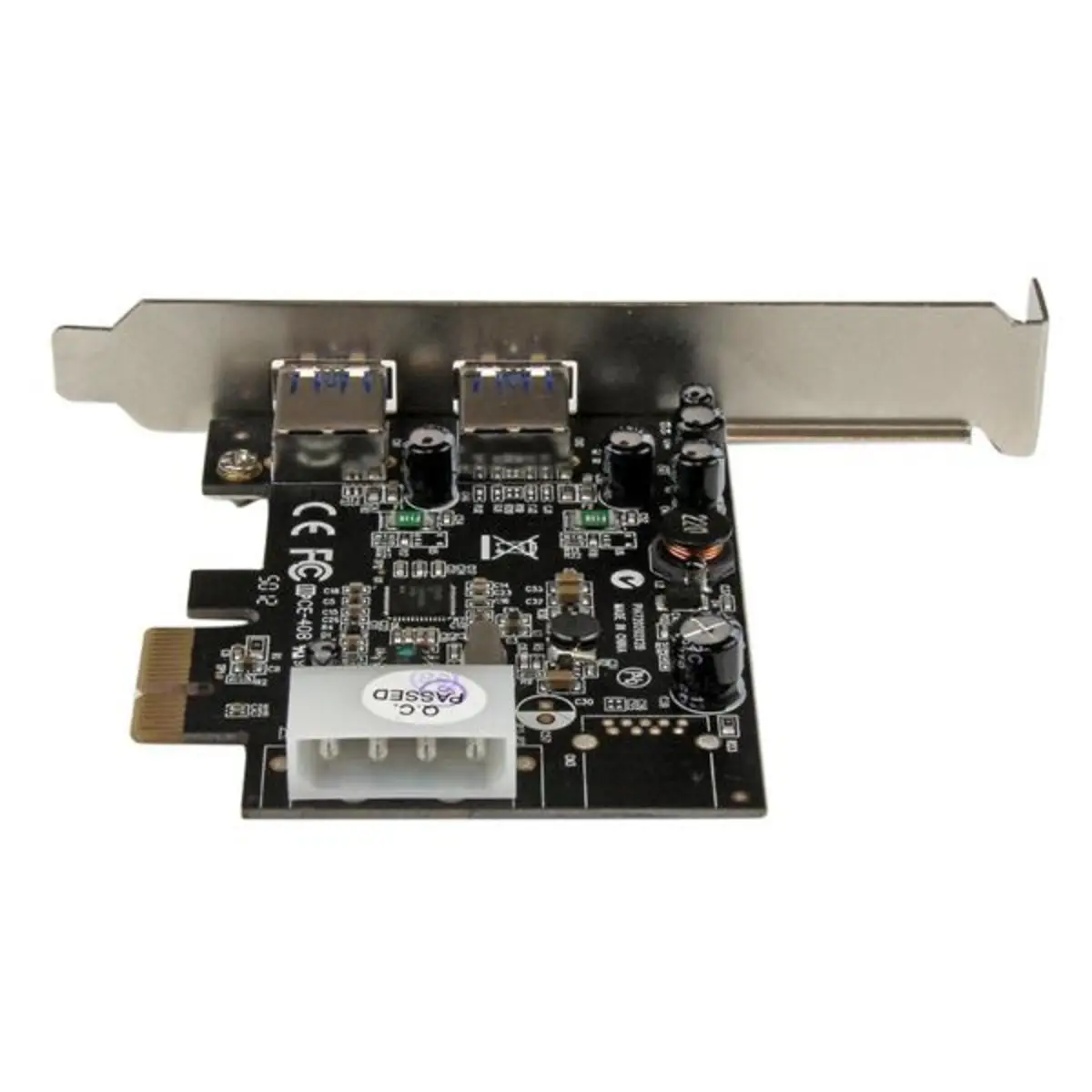 2 Port USB 3.0 PCI Express Schnittstellenkarte mit UASP und 4 Pin LP4 Molex