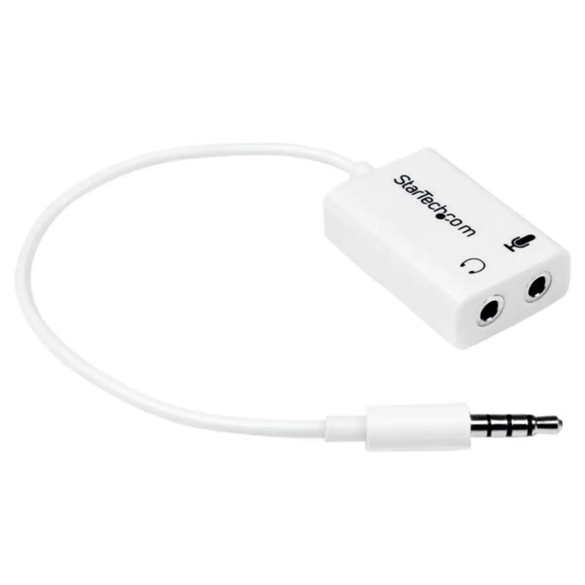 StarTech 4 Position to 2x 3-Pin 3,5mm Headset Y-Splitter adaptor white 15,3cm