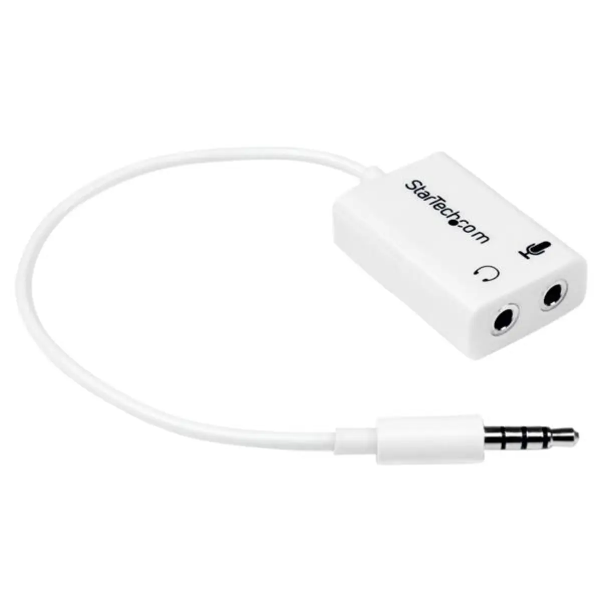 StarTech 4 Position to 2x 3-Pin 3,5mm Headset Y-Splitter adaptor white 15,3cm