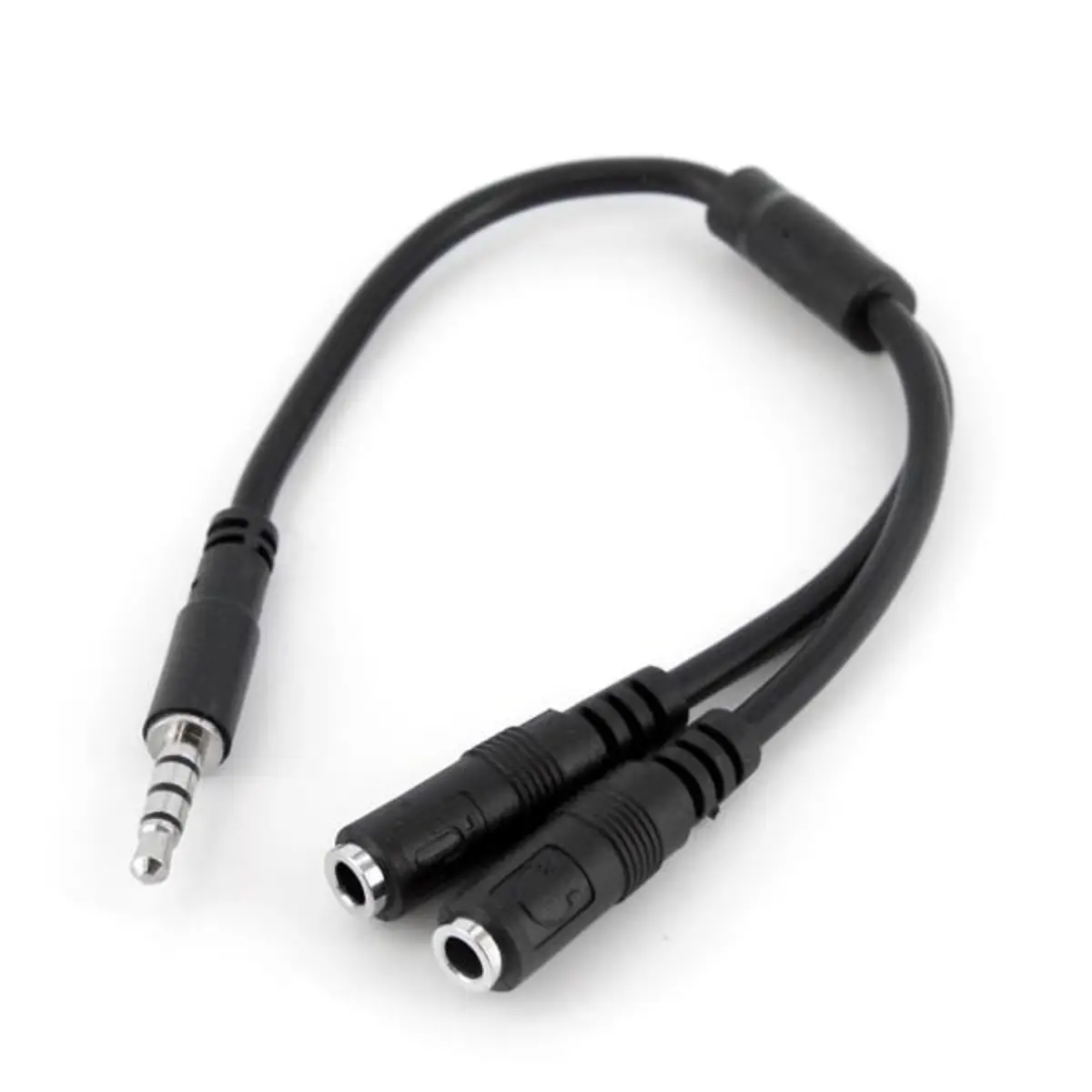 3,5 mm Klinke Audio Y-Kabel Stecker/Buchse Schwarz