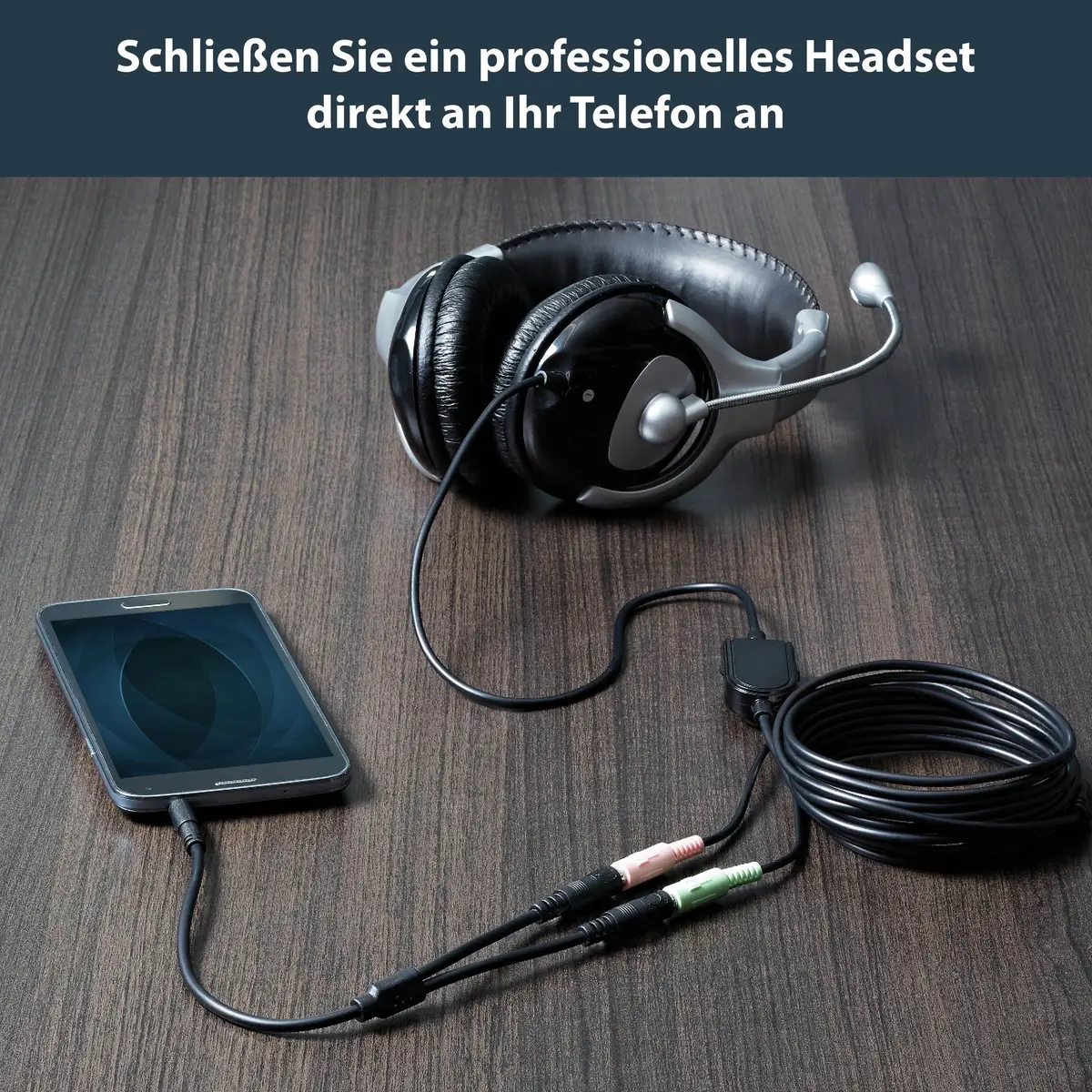 3,5 mm Klinke Audio Y-Kabel Stecker/Buchse Schwarz