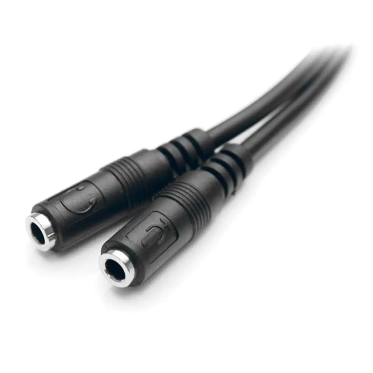 3,5 mm Klinke Audio Y-Kabel Stecker/Buchse Schwarz