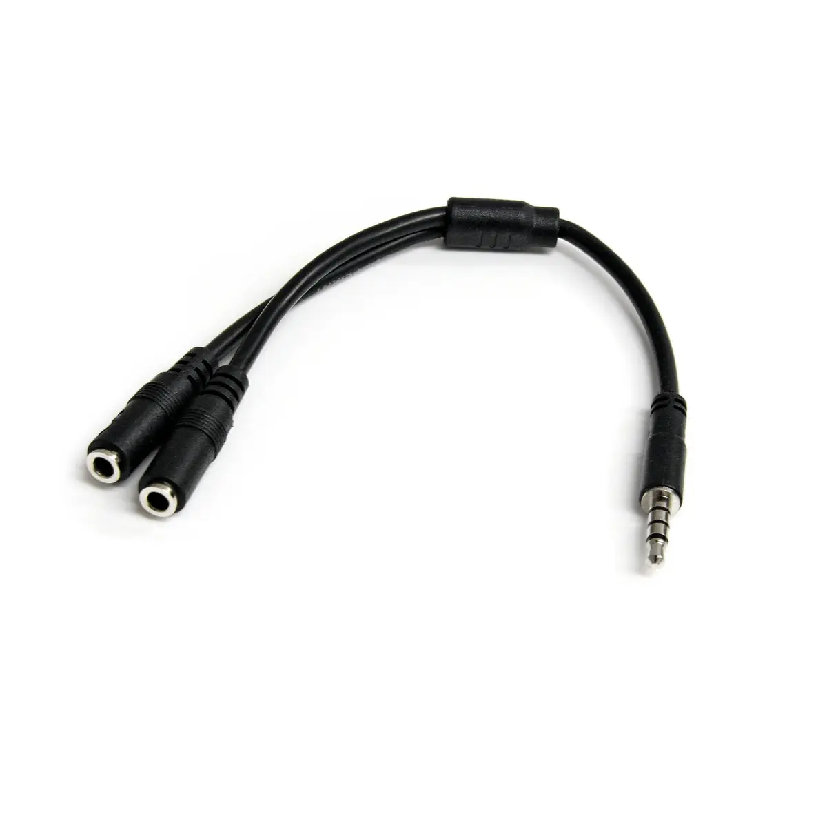 3,5 mm Klinke Audio Y-Kabel Stecker/Buchse Schwarz