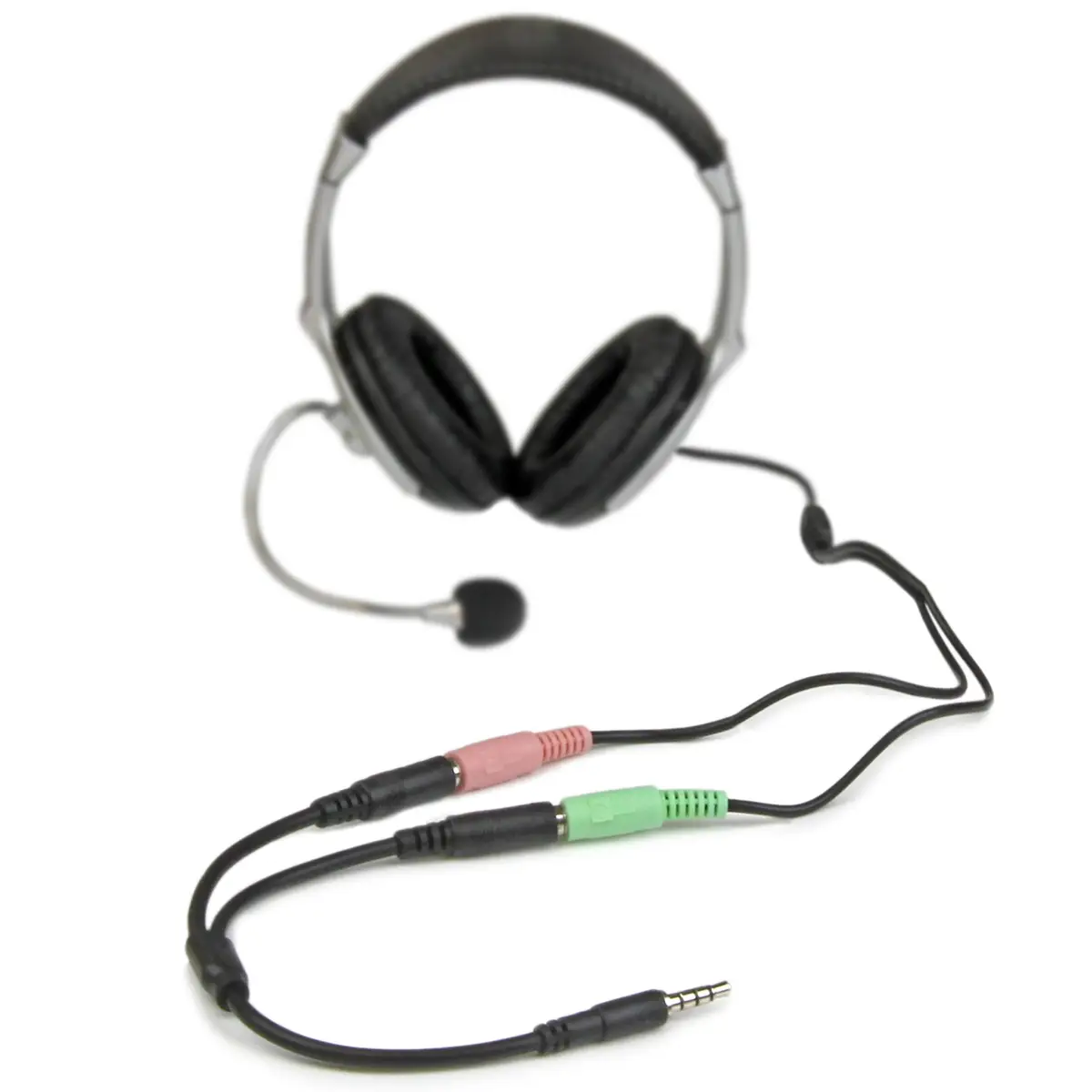 3,5 mm Klinke Audio Y-Kabel Stecker/Buchse Schwarz