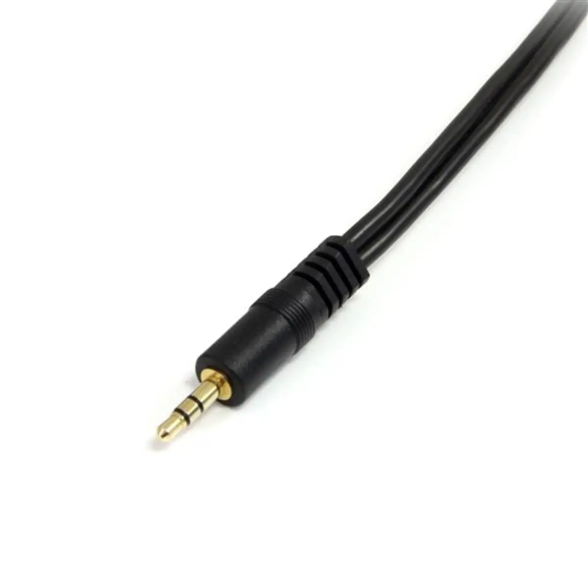 Stereo Splitter Kabel 3,5mm/2x3,5mm Stecker/2xStecker Schwarz 0,15m