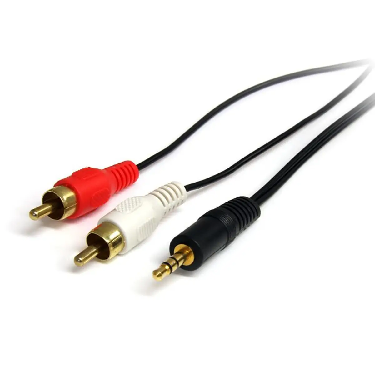 Audiokabel 3,5mm/Cinch Stecker/Stecker Schwarz 0,90m