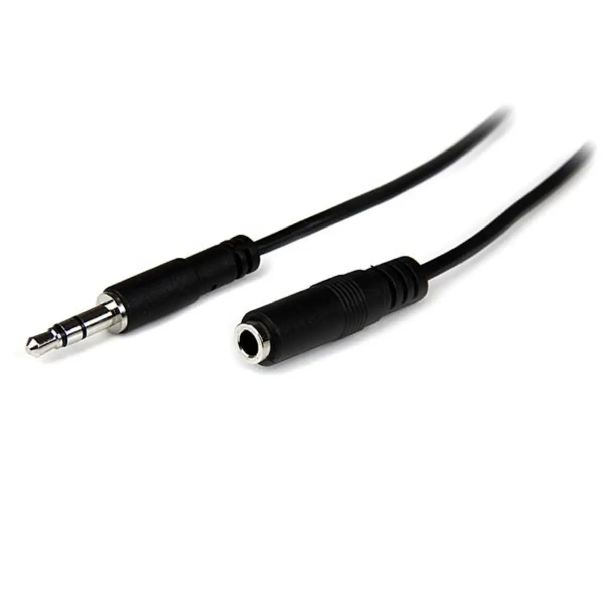 Audioverlängerungskabel Klinke 3,5mm Stecker/Buchse schwarz 1m