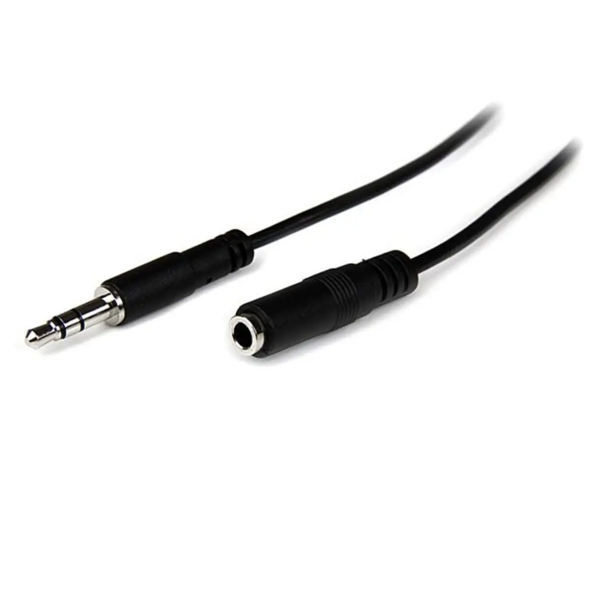 Audioverlängerungskabel Klinke 3,5mm Stecker/Buchse schwarz 1m