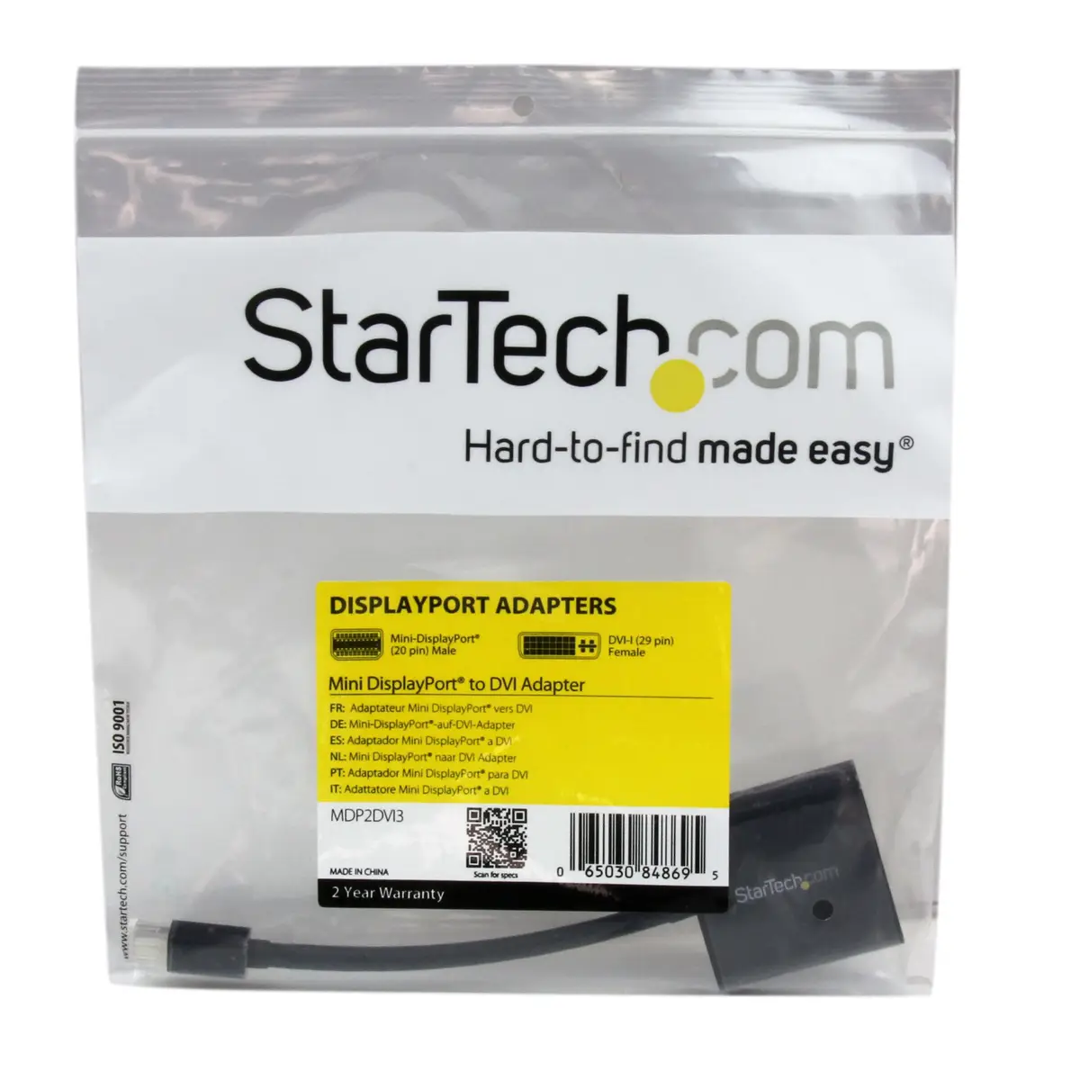 StarTech Mini DisplayPort to DVI adaptor plug/socket black