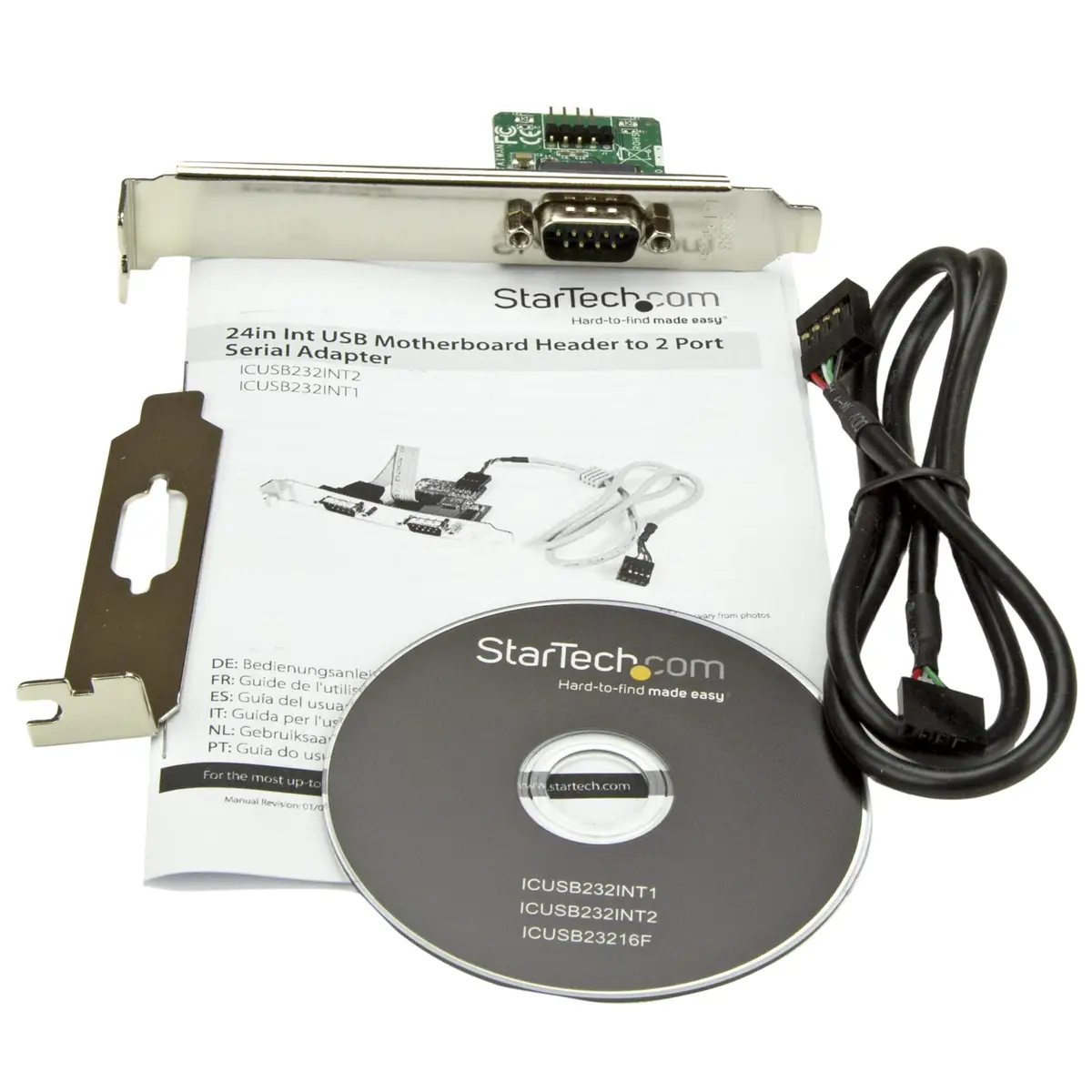 USB 10 Pin Header zu Serial Slotblech 0,6 m