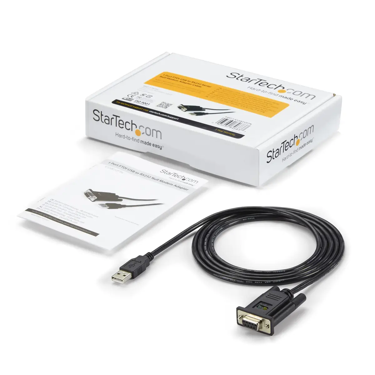 StarTech USB to Serial DCE adaptor black