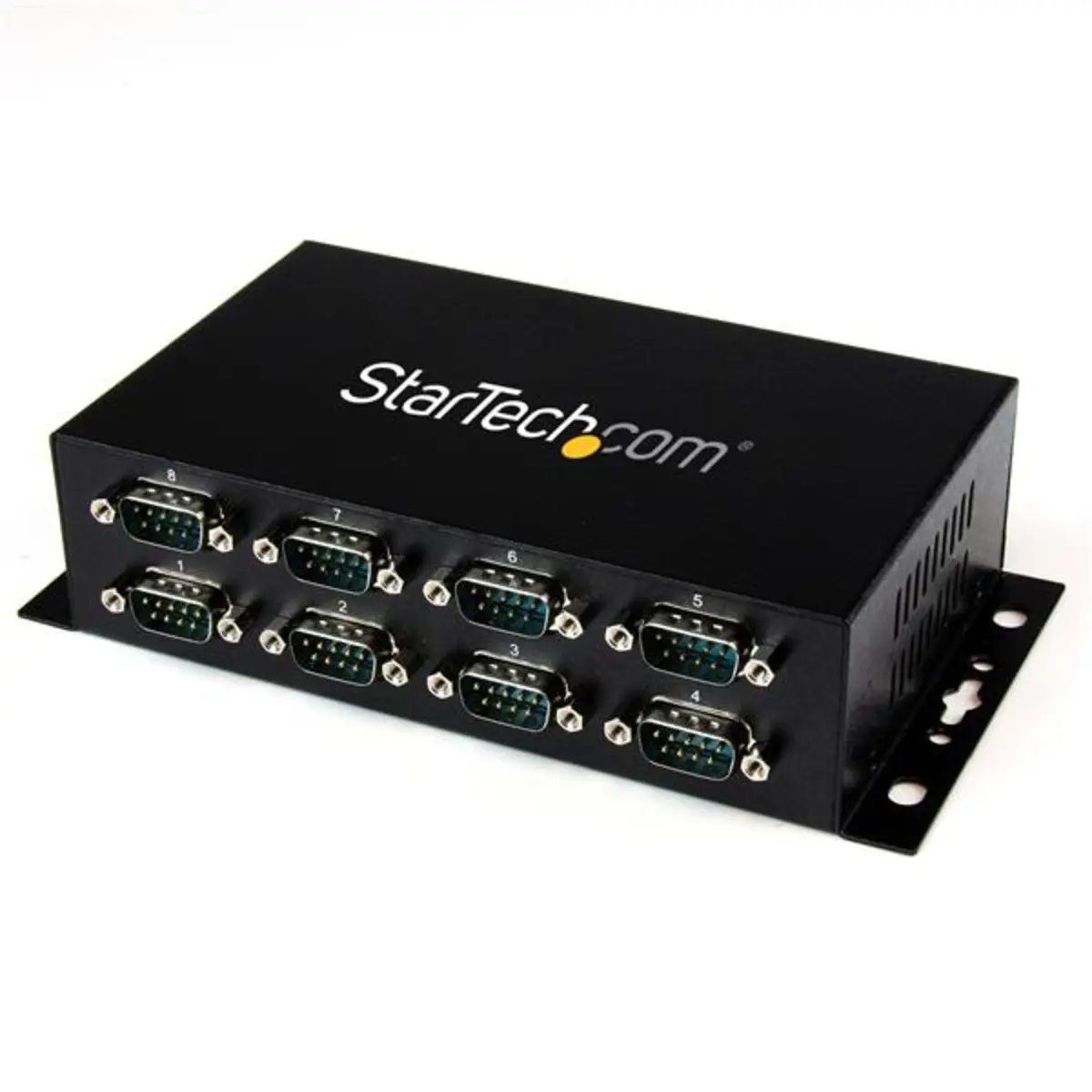 8 Port USB auf Seriell Adapter Hub DIN-Schienen/Wandmontagefähig USB/8xDB-9 Schwarz