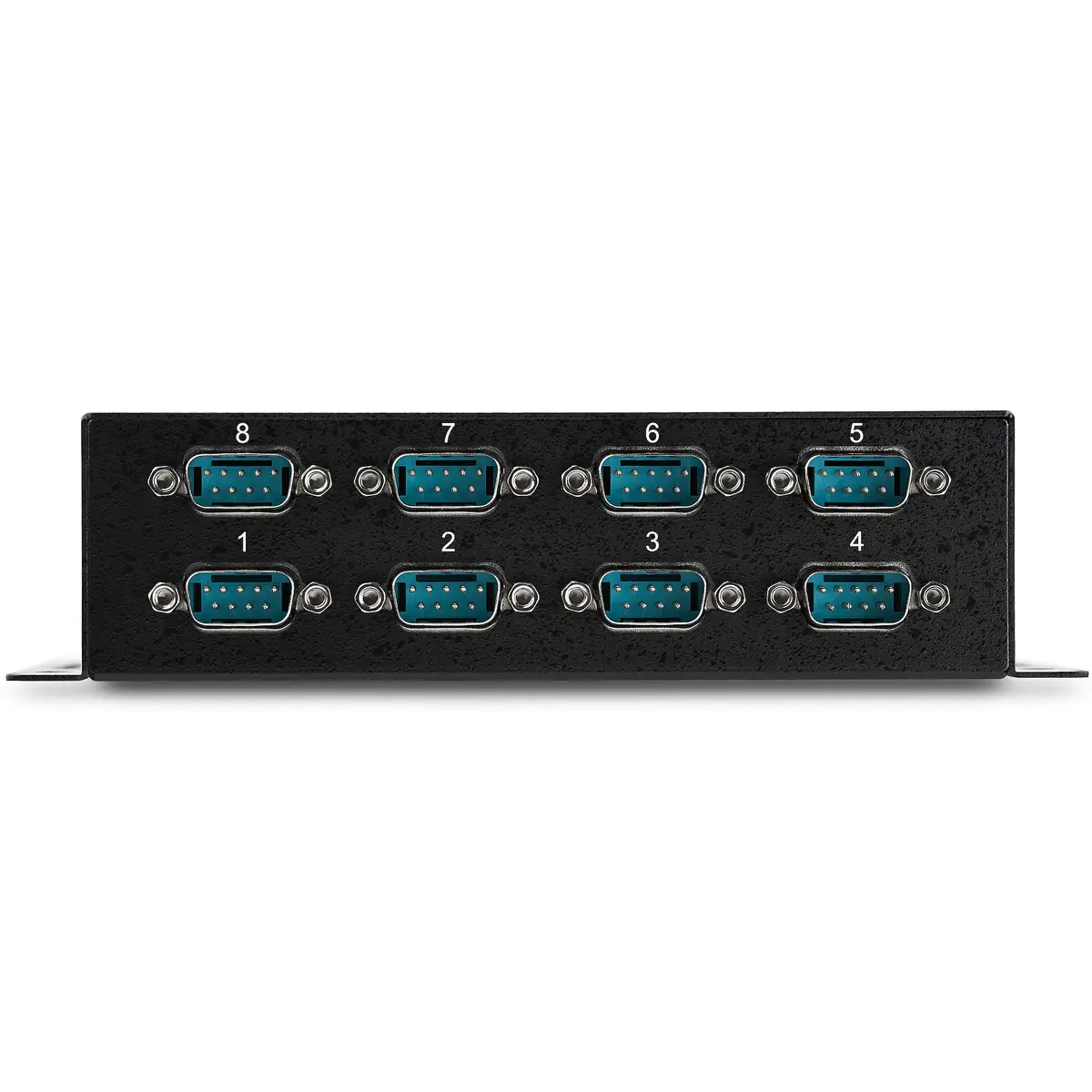 8 Port USB auf Seriell Adapter Hub DIN-Schienen/Wandmontagefähig USB/8xDB-9 Schwarz