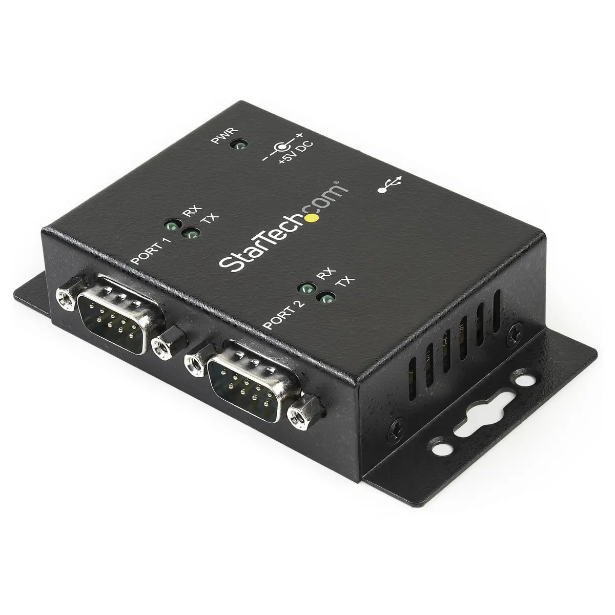 2 Port USB auf Seriell Adapter Hub DIN-Schienen/Wandmontagefähig USB/2xDB-9 DB9 Hub Wandmontagefähig