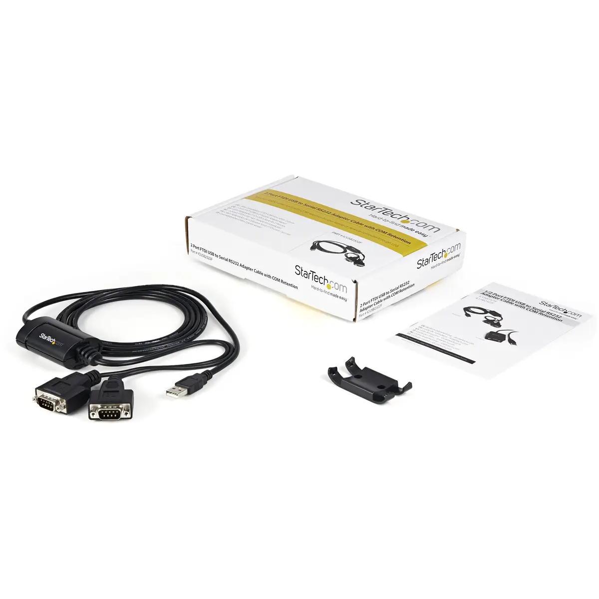 StarTech USB to Serial cable 2 Port black 1,8m