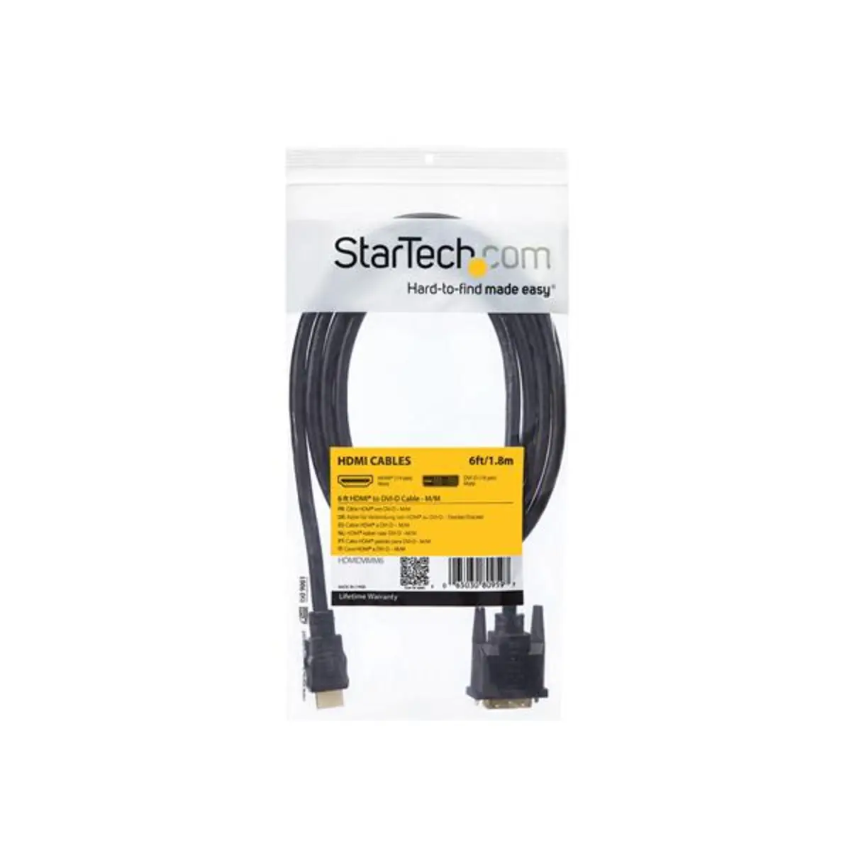 StarTech HDMI to DVI-D cable St/St 1,8m