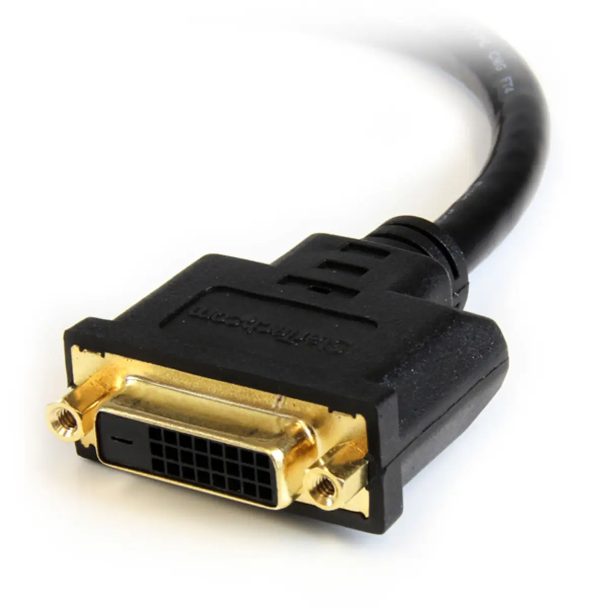 HDMI/DVI-D Adapter Stecker/Buchse Schwarz 0,2 m