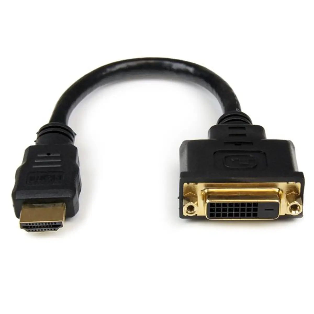 HDMI/DVI-D Adapter Stecker/Buchse Schwarz 0,2 m