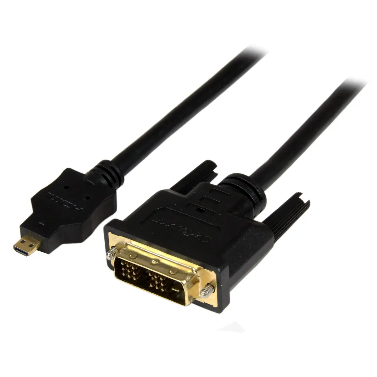 Micro HDMI auf DVI Adapterkabel Stecker/Stecker Schwarz 2m