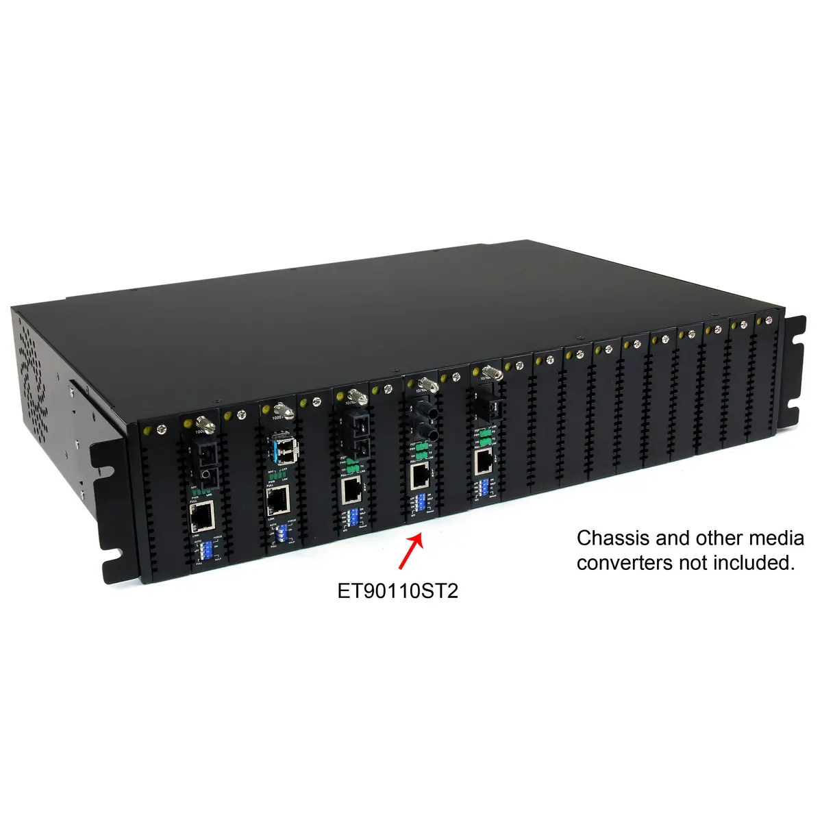 10/100 Mbit/sLWL/Glasfaser Ethernet ST Medienkonverter 2 km