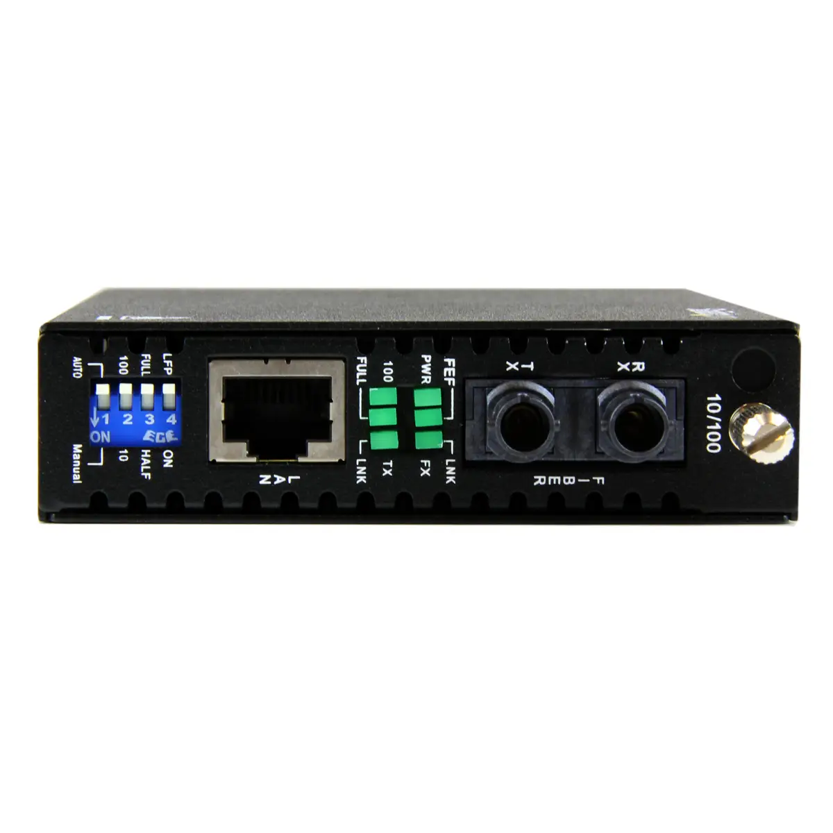 10/100 Mbit/sLWL/Glasfaser Ethernet ST Medienkonverter 2 km