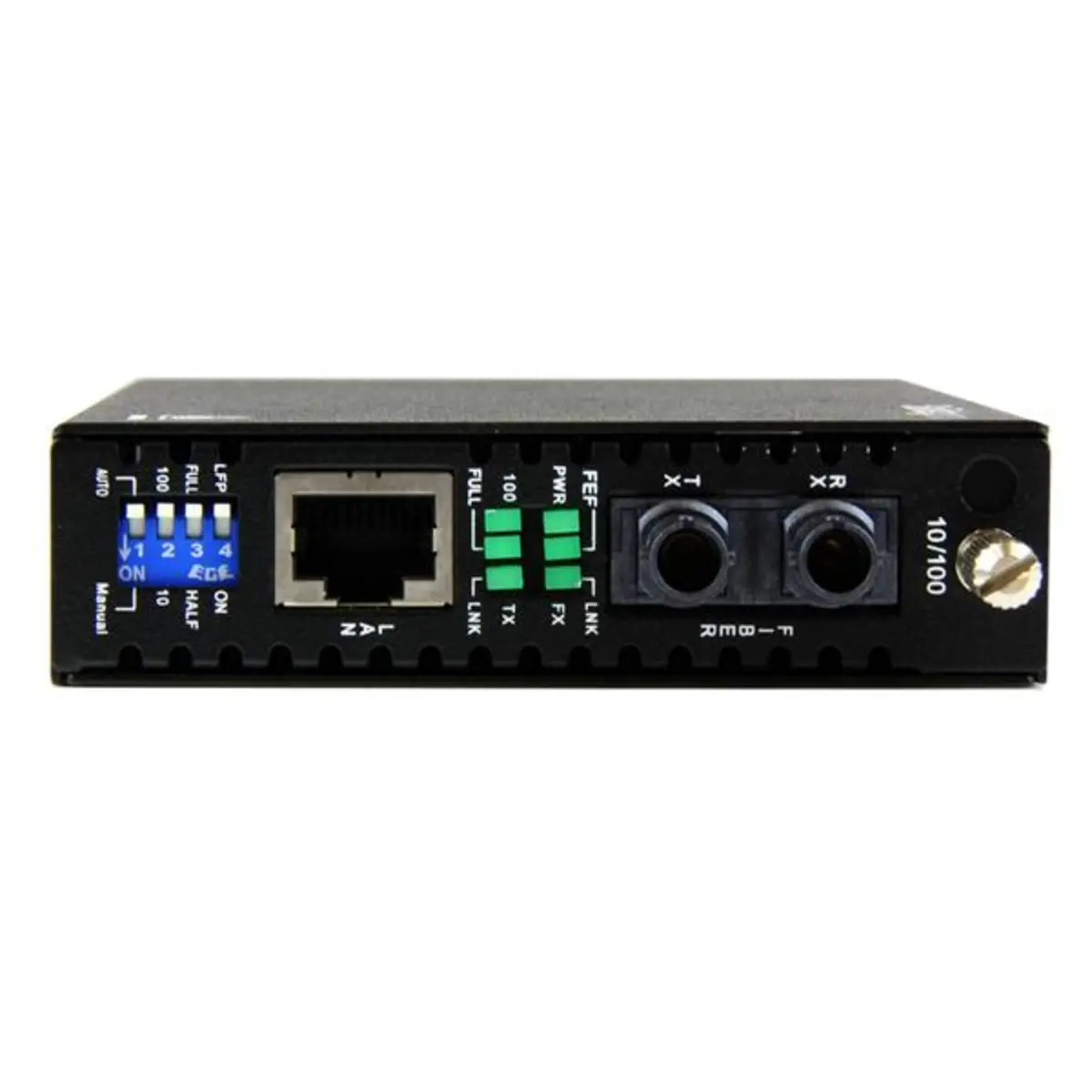 10/100 Mbit/sLWL/Glasfaser Ethernet ST Medienkonverter 2 km